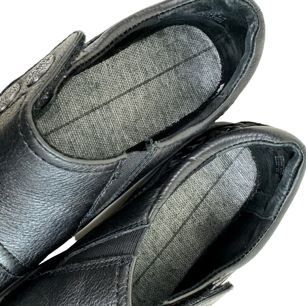 Aetrex Black Leather Upper Monk Strap Hook & Loop‎ Comfort Shoes Size 7.5 8 - Picture 7 of 8